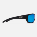 The Mack Matte Black - Blue Mirror | Polarized Poly Lens