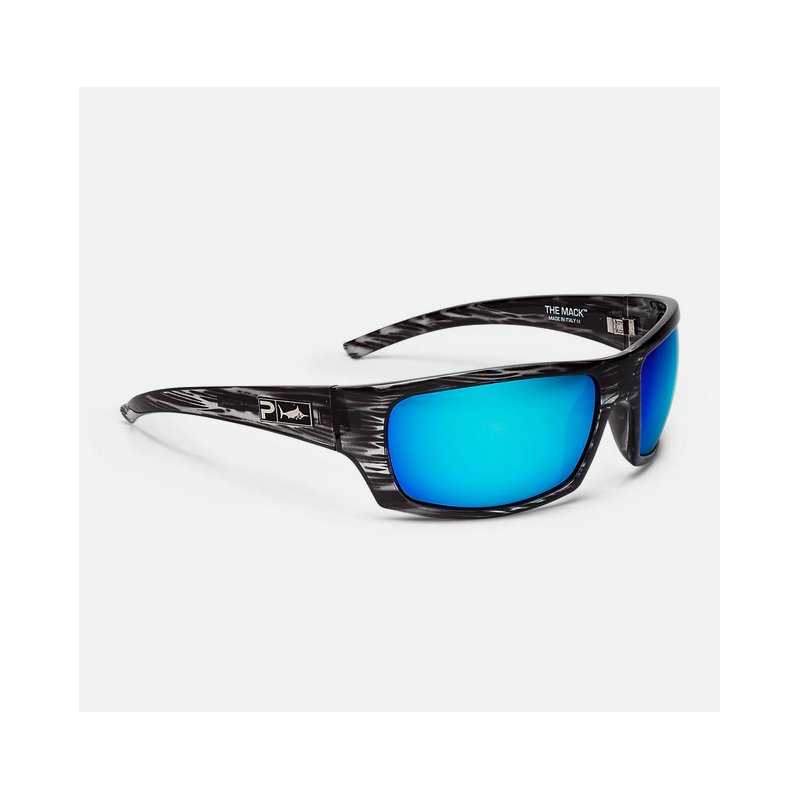 The Mack Matte Silverwood - Blue Mirror | Polarized Poly Lens