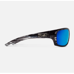 The Mack Matte Silverwood - Blue Mirror | Polarized Poly Lens